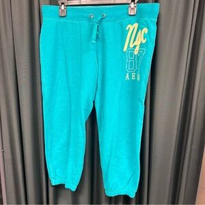 Aeropostale Blue and Yellow Joggers with Elastic Waistband